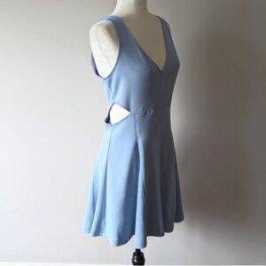 OGL side cut out v-neck sleeveless skater dress